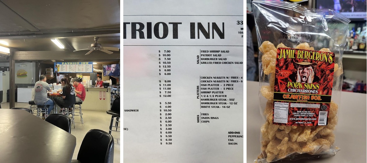 Patriot Inn Menu
